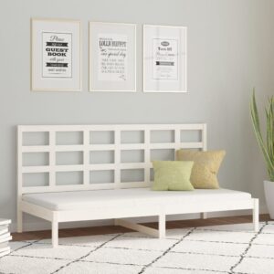 Dormeuse senza Materasso Bianca 90x200 cm Legno Massello Pino