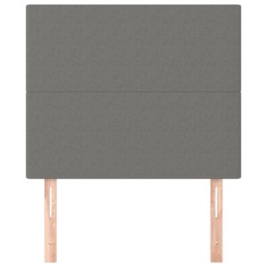 Testiere 2 pz Grigio Scuro 100x5x78/88 cm in Tessuto