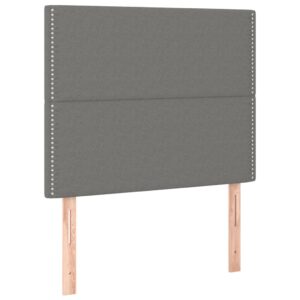 Testiera 2 pz Grigio Scuro 80x5x78/88 cm in Tessuto