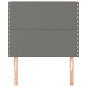 Testiere 2 pz Grigio Scuro 100x5x78/88 cm in Tessuto