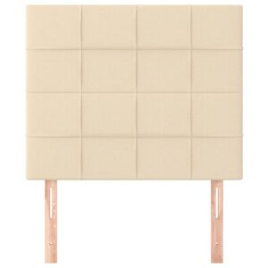 Testiera 2 pz Crema 80x5x78/88 cm in Tessuto