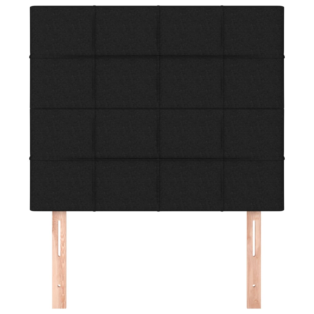 Testiere 2 pz Nero 100x5x78/88 cm in Tessuto