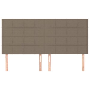 Testiera 4 pz Tortora 90x5x78/88 cm in Tessuto