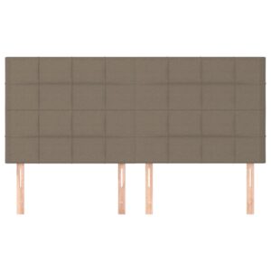Testiera 4 pz Tortora 100x5x78/88 cm in Tessuto