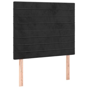 Testiera 2 pz Nera 80x5x78/88 cm in Velluto