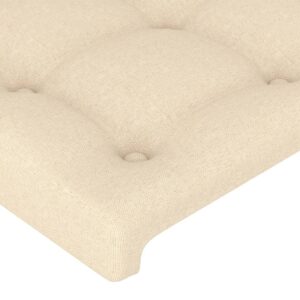Testiera 2 pz Crema 100x5x78/88 cm in Tessuto