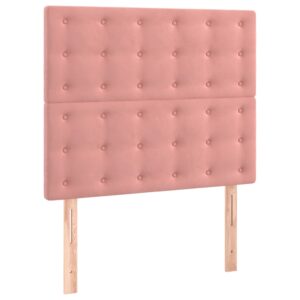 Testiera 2 pz Rosa 80x5x78/88 cm in Velluto