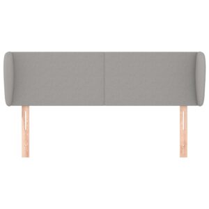 Testiera ad Orecchio Grigio Chiaro 147x23x78/88 cm in Tessuto