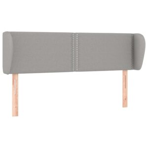 Testiera ad Orecchio Grigio Chiaro 147x23x78/88 cm in Tessuto