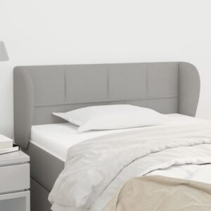 Testiera ad Orecchio Grigio Chiaro 93x23x78/88 cm in Tessuto