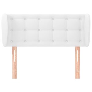 Testiera ad Orecchio Bianca 93x23x78/88 cm in Similpelle