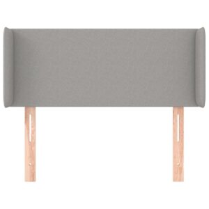 Testiera ad Orecchio Grigio Chiaro 93x16x78/88 cm in Tessuto