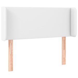 Testiera ad Orecchio Bianca 103x16x78/88 cm in Similpelle