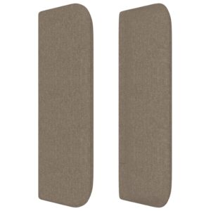 Testiera ad Orecchio Tortora 147x16x78/88 cm in Tessuto