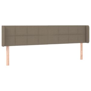 Testiera ad Orecchio Tortora 163x16x78/88 cm in Tessuto