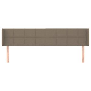 Testiera ad Orecchio Tortora 183x16x78/88 cm in Tessuto