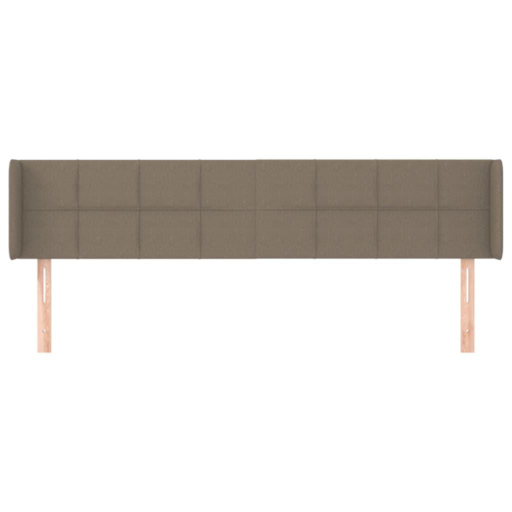 Testiera ad Orecchio Tortora 183x16x78/88 cm in Tessuto