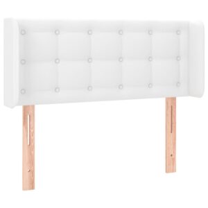 Testiera ad Orecchio Bianca 103x16x78/88 cm in Similpelle