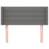 Testiera ad Orecchio Grigio Scuro 83x16x78/88 cm in Tessuto