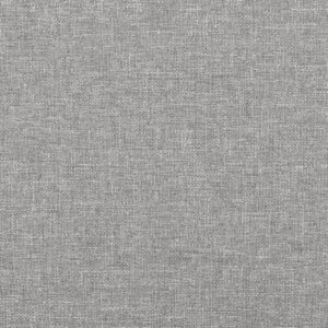 Testiera ad Orecchio Grigio Chiaro 183x16x78/88 cm in Tessuto