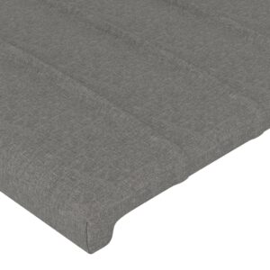 Testiera ad Orecchio Grigio Scuro 83x16x78/88 cm in Tessuto