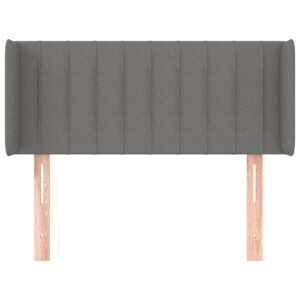Testiera ad Orecchio Grigio Scuro 93x16x78/88 cm in Tessuto