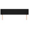Testiera ad Orecchio Nera 203x16x78/88 cm in Tessuto