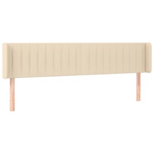 Testiera ad Orecchio Crema 203x16x78/88 cm in Tessuto