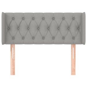 Testiera ad Orecchio Grigio Chiaro 93x16x78/88 cm in Tessuto