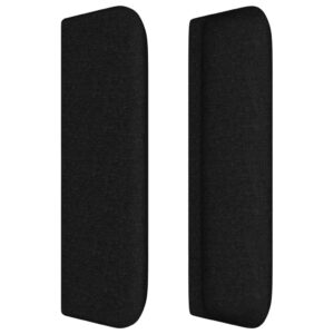 Testiera ad Orecchio Nera 103x16x78/88 cm in Tessuto