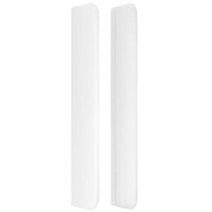 Testiera ad Orecchio Bianco 203x16x118/128 cm in Similpelle