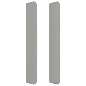 Testiera ad Orecchio Grigio Chiaro 93x16x118/128 cm in Tessuto
