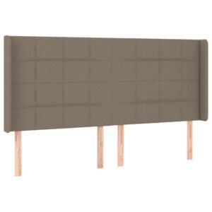 Testiera ad Orecchio Tortora 183x16x118/128 cm in Tessuto