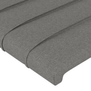 Testiera ad Orecchio GrigioScuro 103x16x118/128cm inTessuto