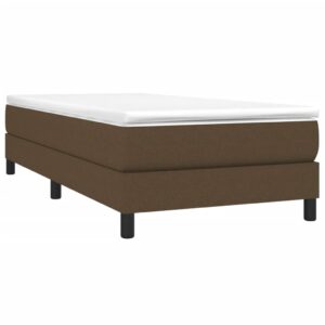 Giroletto senza Materasso Marrone Scuro 90x200 cm Tessuto