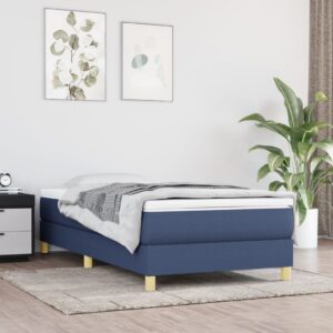 Giroletto senza Materasso Blu 90x200 cm in Tessuto