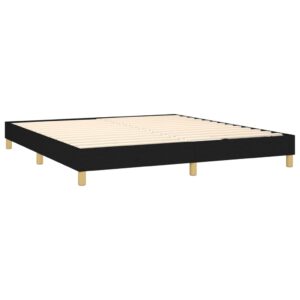 Giroletto senza Materasso Nero 180x200 cm in Tessuto