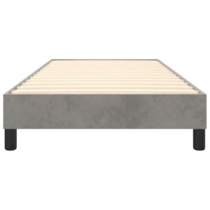 Giroletto senza Materasso Grigio Chiaro 80x200 cm Velluto