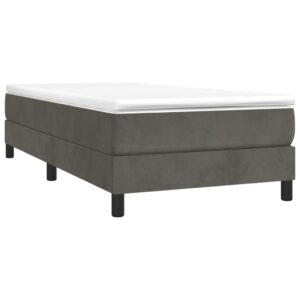 Giroletto senza Materasso Grigio Scuro 80x200 cm Velluto