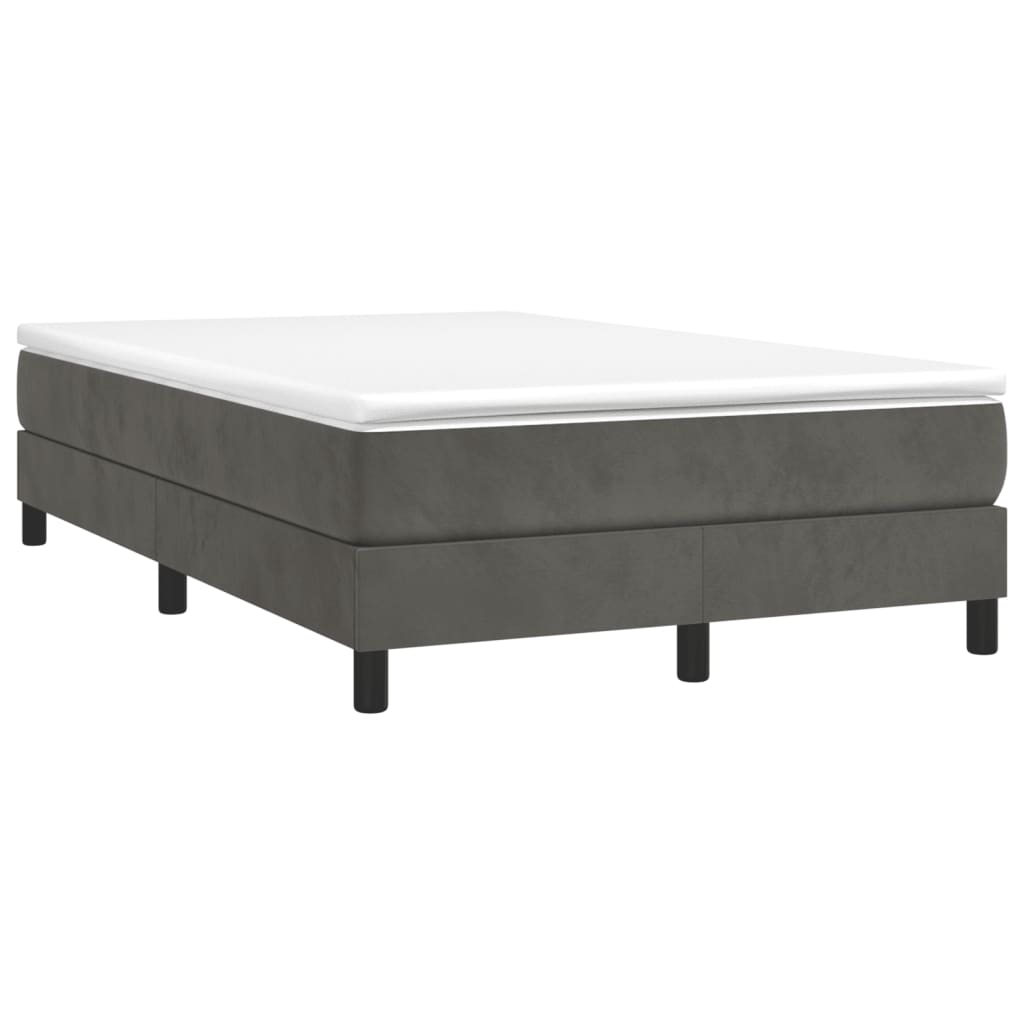 Giroletto senza Materasso Grigio Scuro 120x200 cm Velluto
