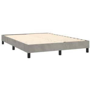 Giroletto senza Materasso Grigio Chiaro 140x190 cm Velluto