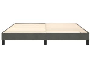 Giroletto senza Materasso Grigio Scuro 180x200 cm Velluto