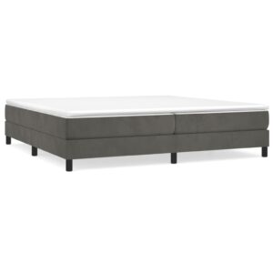 Giroletto senza Materasso Grigio Scuro 200x200 cm Velluto