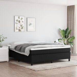 Giroletto senza Materasso Nero 160x200 cm in Tessuto