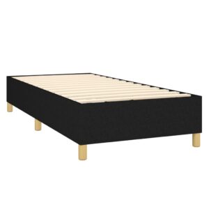 Giroletto senza Materasso Nero 90x190 cm in Tessuto