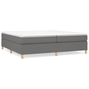 Giroletto senza Materasso Grigio Scuro 200x200 cm Tessuto