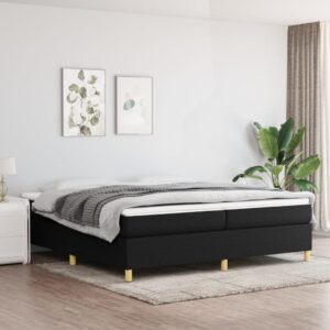 Giroletto senza Materasso Nero 200x200 cm in Tessuto