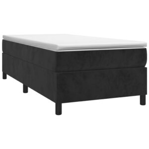 Giroletto senza Materasso Nero 100x200 cm in Velluto