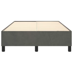 Giroletto senza Materasso Grigio Scuro 120x200 cm Velluto