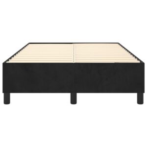 Giroletto senza Materasso Nero 120x200 cm Velluto